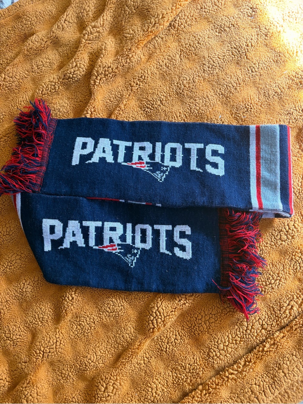 New England Patriots Navy Blue Knit Scarf - Official Team Fan Accessory